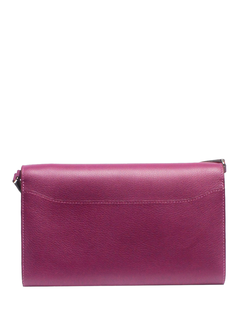 Product image 4 of 6, which shows Pre-loved Hermès Constance 2021 To Go Leather Wallet, Purple