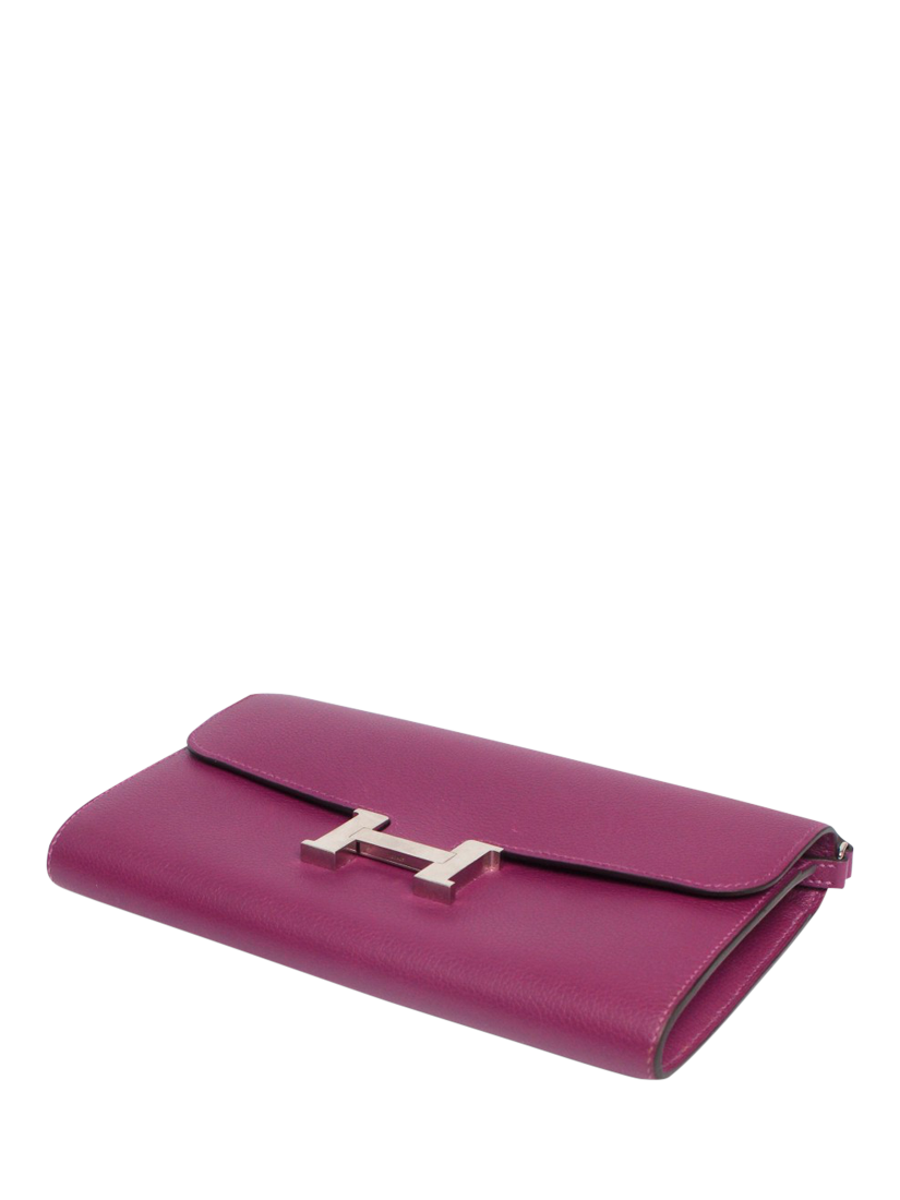 Product image 5 of 6, which shows Pre-loved Hermès Constance 2021 To Go Leather Wallet, Purple