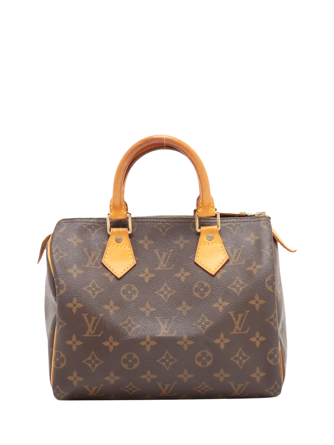 Product image 1 of 10, which shows Pre-loved Louis Vuitton Vintage 2002 Monogram Speedy 25 Top Handle Shoulder Bag, Brown
