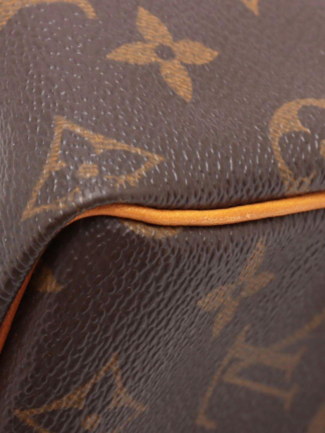 Product image 9 of 10, which shows Pre-loved Louis Vuitton Vintage 2002 Monogram Speedy 25 Top Handle Shoulder Bag, Brown