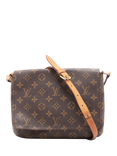 Pre-loved Louis Vuitton Vintage 2000 Monogram Musette Tango Shoulder Bag, Brown