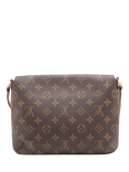Pre-loved Louis Vuitton Vintage 2000 Monogram Musette Tango Shoulder Bag, Brown