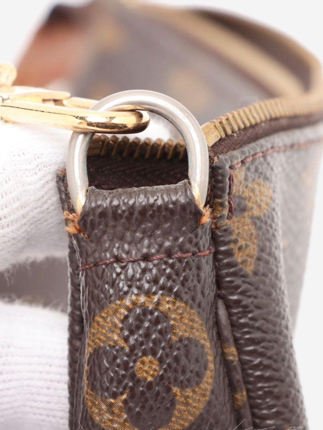 Product image 8 of 10, which shows Pre-loved Louis Vuitton Vintage 1999 Monogram Pochette Grab Bag, Brown