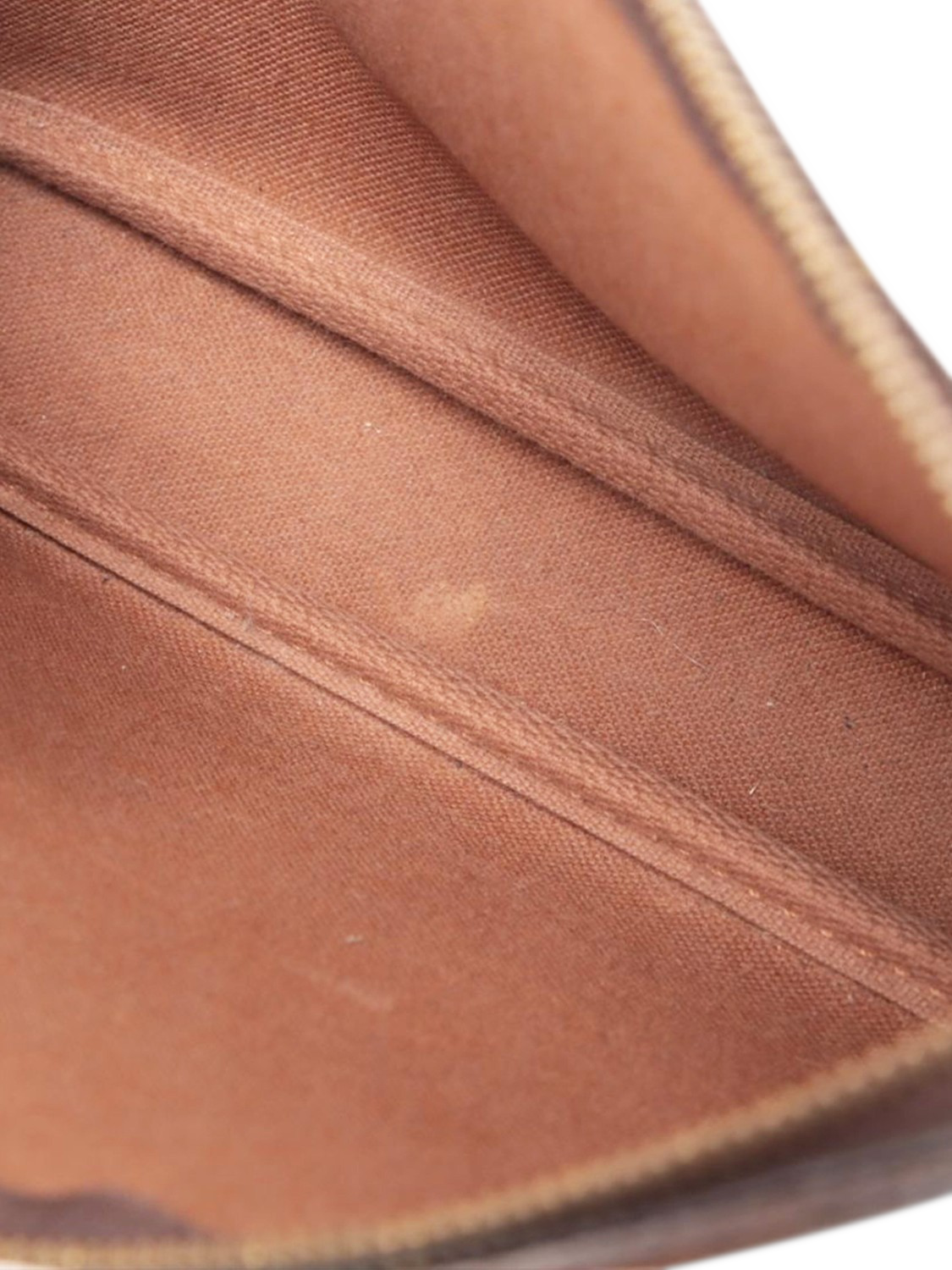 Product image 10 of 10, which shows Pre-loved Louis Vuitton Vintage 1999 Monogram Pochette Grab Bag, Brown