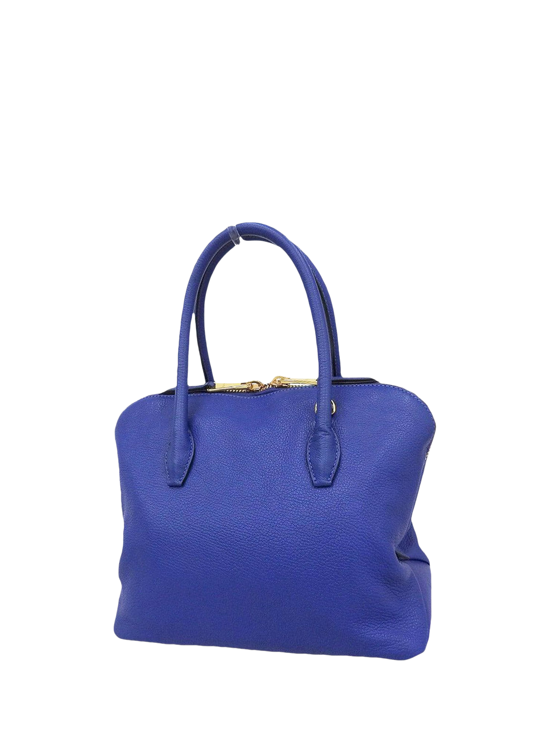 Product image 2 of 8, which shows Pre-loved Miu Miu Madras 2-Way Leather Bag, Blue