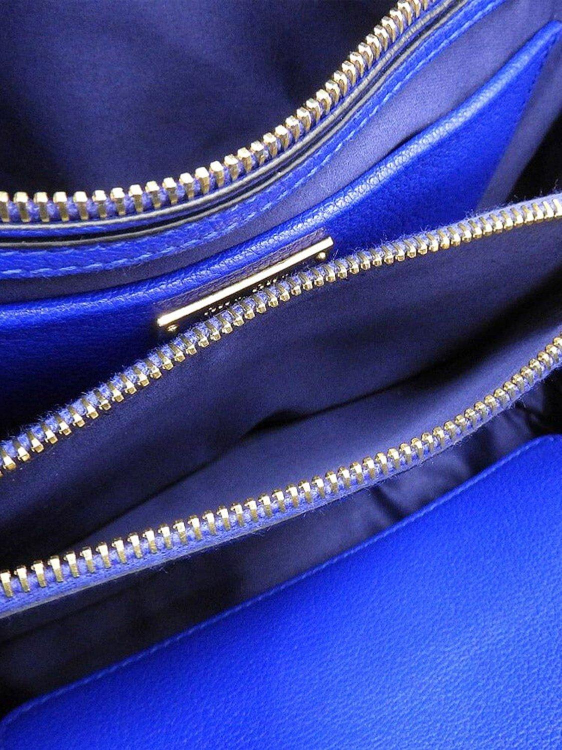 Product image 4 of 8, which shows Pre-loved Miu Miu Madras 2-Way Leather Bag, Blue