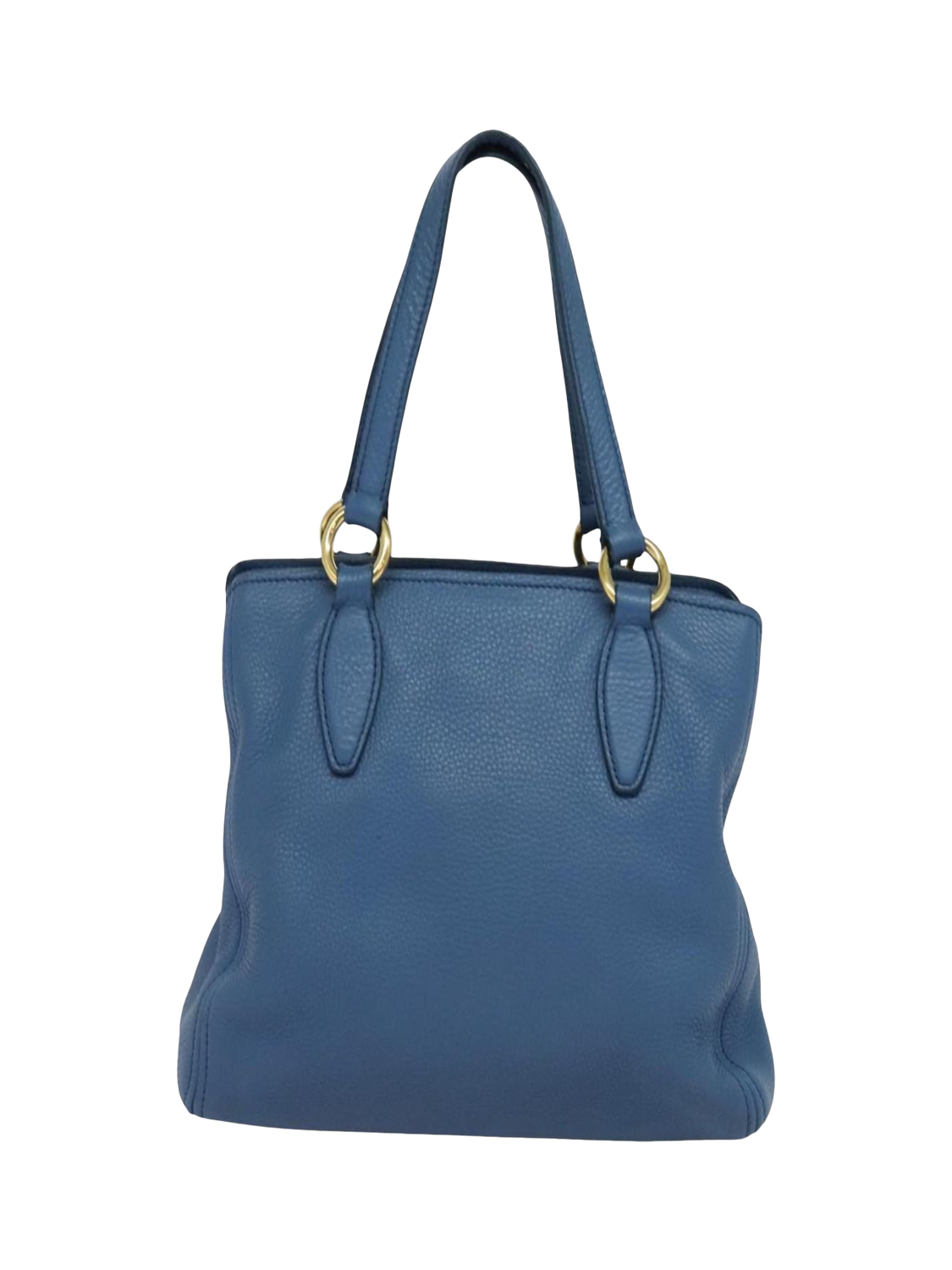 Product image 3 of 10, which shows Pre-loved Miu Miu 2-Way Leather Shoulder Bag, Blue