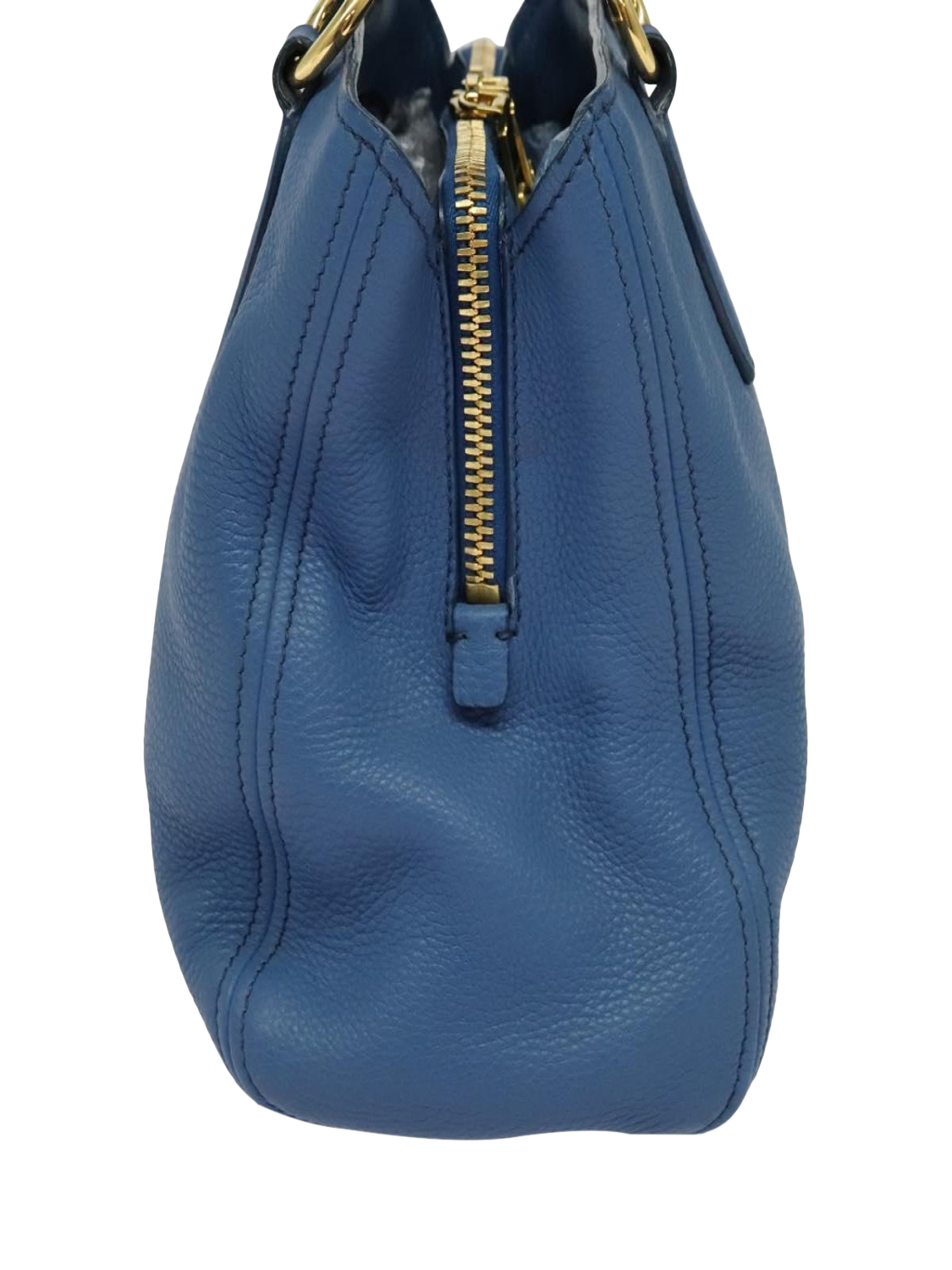 Product image 4 of 10, which shows Pre-loved Miu Miu 2-Way Leather Shoulder Bag, Blue