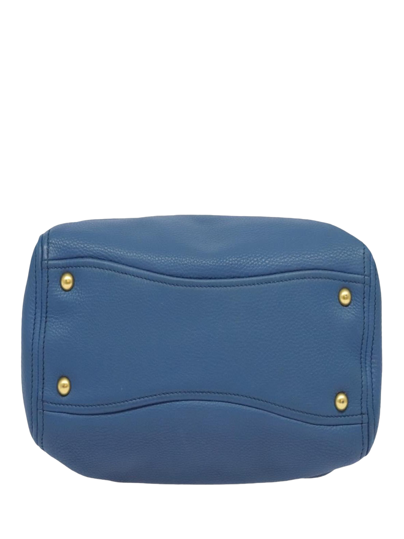 Product image 9 of 10, which shows Pre-loved Miu Miu 2-Way Leather Shoulder Bag, Blue