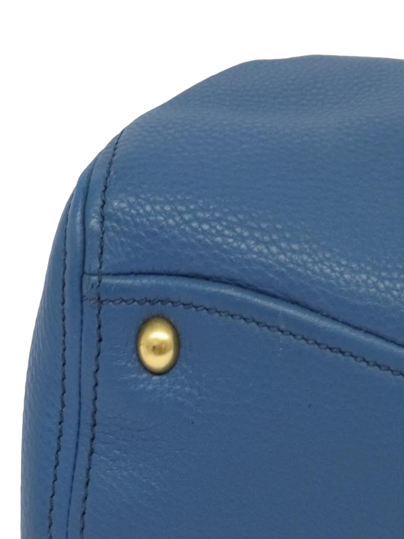 Product image 10 of 10, which shows Pre-loved Miu Miu 2-Way Leather Shoulder Bag, Blue