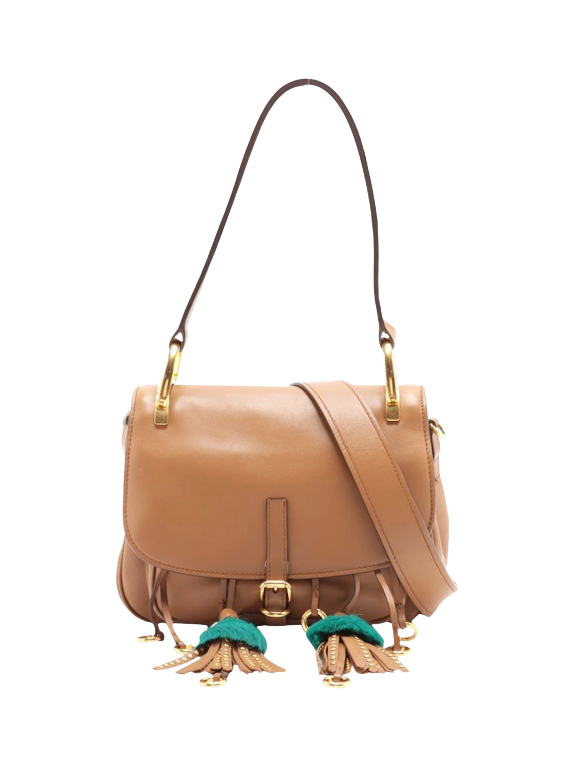 Pre-loved Prada Corsair Leather 2-Way Bag, Brown