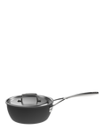 DEMEYERE Black 5-Layer Uncoated Stainless Steel Outdoor Saute Pan & Lid, 20cm