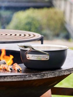 DEMEYERE Black 5-Layer Uncoated Stainless Steel Outdoor Saute Pan & Lid, 20cm - view 2, Black
