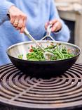 DEMEYERE Black 5-Layer Uncoated Stainless Steel Outdoor Wok, 30cm
