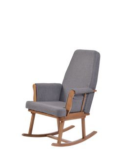 Kub Haldon Nursing Rocking Chair, Dark Grey / Walnut, Dark Grey / Walnut