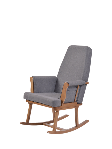 Kub Haldon Nursing Rocking Chair, Dark Grey / Walnut, Dark Grey / Walnut