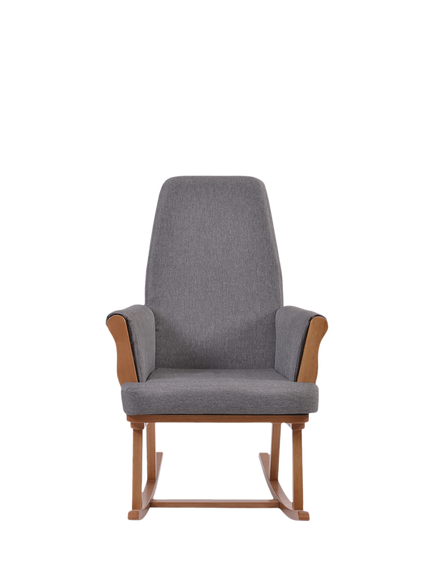 Kub Haldon Nursing Rocking Chair, Dark Grey / Walnut - view 2, Dark Grey / Walnut
