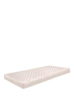 Kub Natural Pocket Spring Cotbed Mattress & Waterproof Mattress Protector, Cream