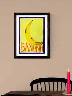 EAST END PRINTS Susie Miller 'Banana' Framed Print, 43.4 x 33.4cm - view 2, Black Frame