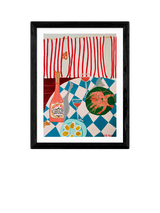 EAST END PRINTS Lucy Muss 'Shrimp & Champagne' Framed Print, 43.4 x 33.4cm, Black Frame
