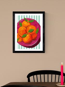 EAST END PRINTS Susie Miller 'Summer Blood Oranges' Framed Print, 43.4 x 33.4cm, Black Frame - view 2, Black Frame