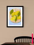 EAST END PRINTS Susie Miller 'When Life Gives You Leafy Lemons' Framed Print, 43.4 x 33.4cm, Black Frame