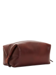 John Lewis Made in Italy Leather Washbag, Brown
