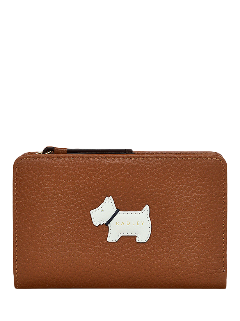 Product image 1 of 4, which shows Radley Loyal Radley Leather Medium Bifold Purse, Indus Tan
