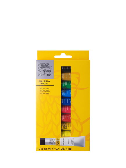Winsor & Newton Galeria Acrylic Paints, Set of 10, Multi
