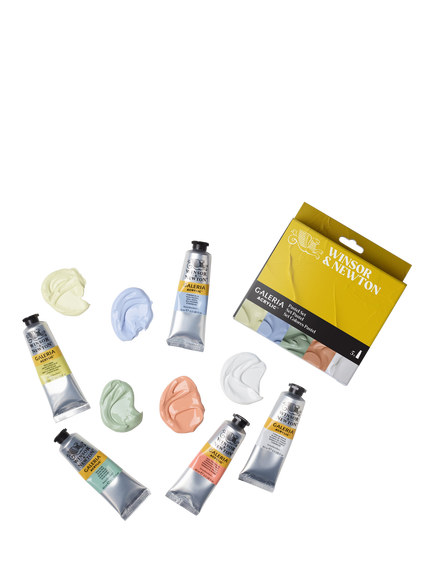 Winsor & Newton Galeria Acrylic Pastel Paints, Set of 5, Multi
