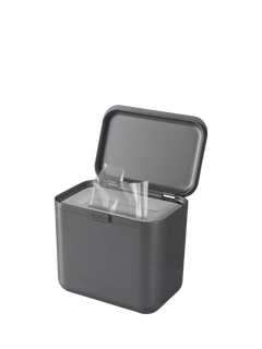 ReBorn SquishBin Flexible Waste Caddy, 5L, Dark Grey