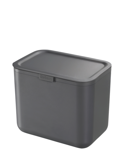 ReBorn SquishBin Recycled Plastic Flexible Waste Caddy, 5L - view 2, Dark Grey