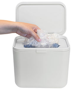 ReBorn SquishBin Flexible Waste Caddy, 5L - view 2, Light Stone