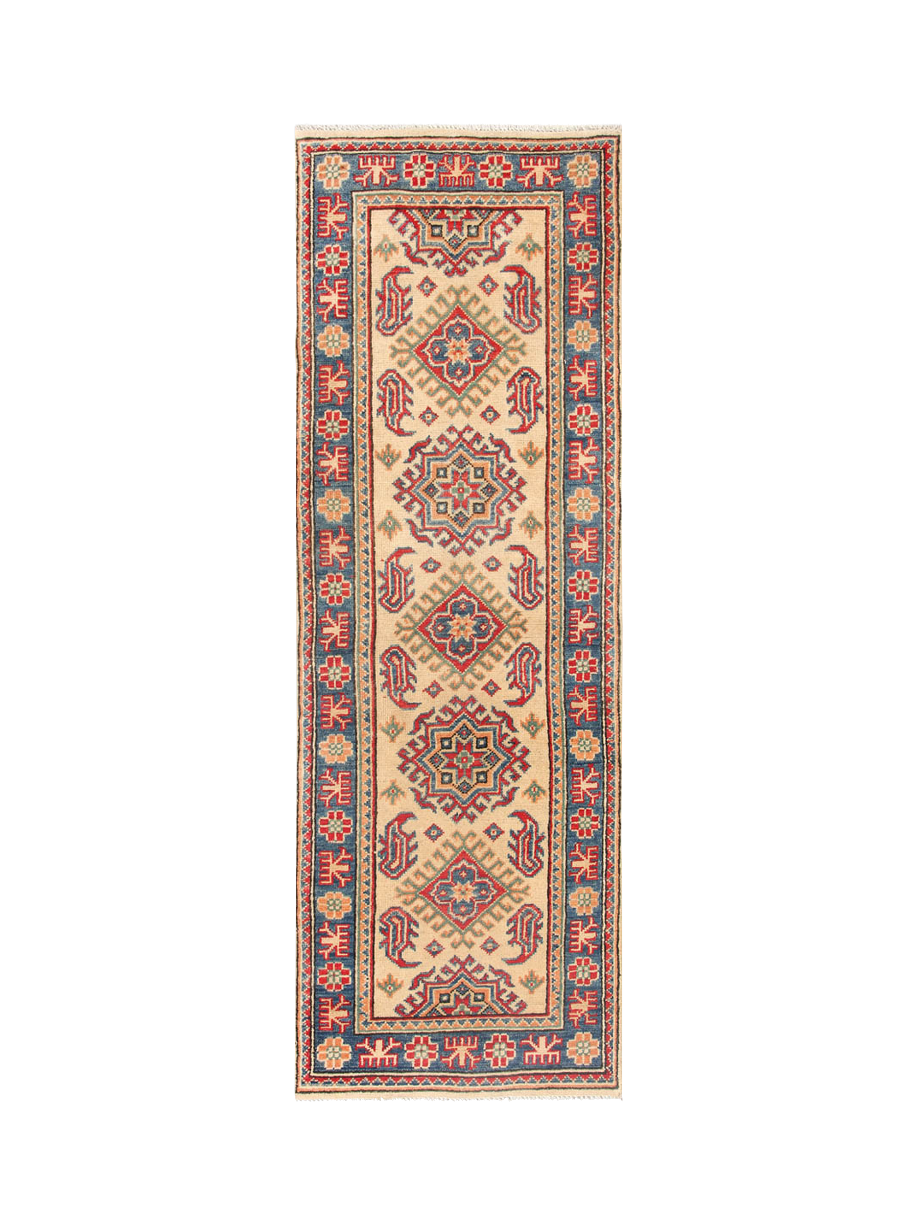 Gooch Oriental Kazak Runner Rug, Ivory, L170 x W60 cm