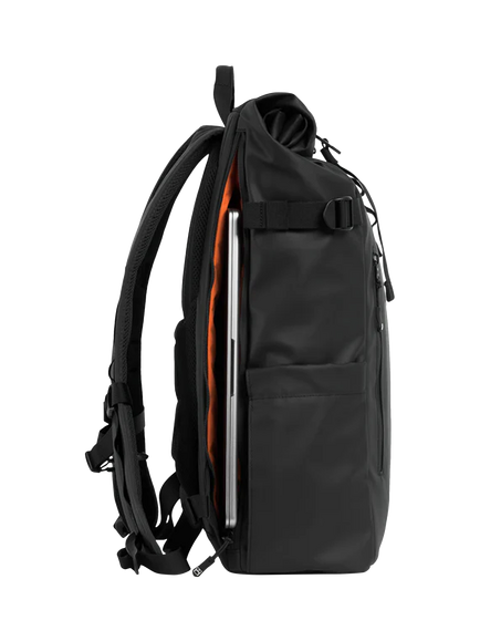 Stubble & Co The Roll Top Backpack, 20L - view 2, All Black