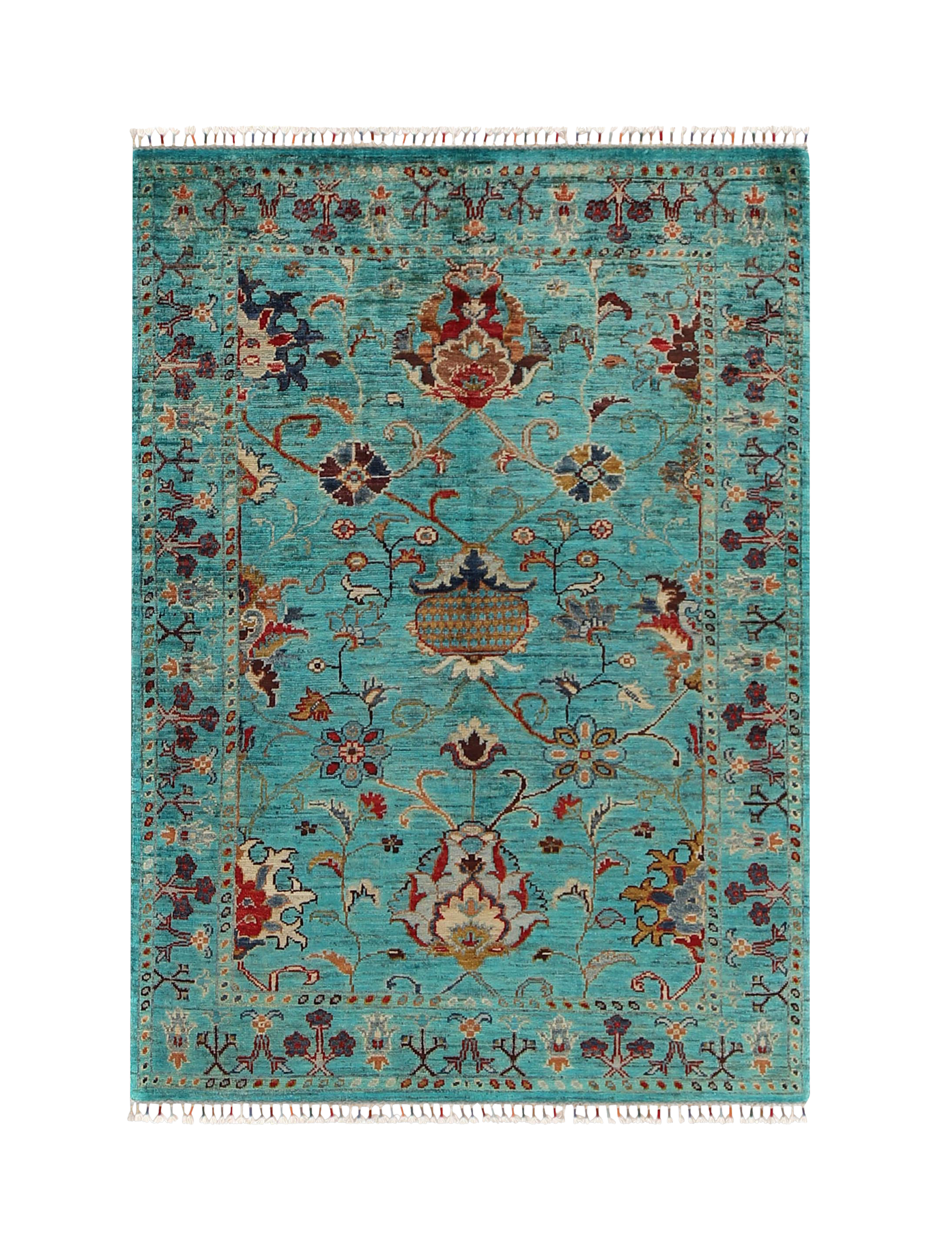 Gooch Oriental Sultani Rug, Green, L147 x W100 cm