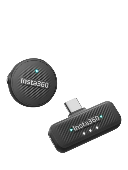 Insta360 Mic Air (1 TX + 1 RX) Transmitter & Receiver Bundle, Black, Black