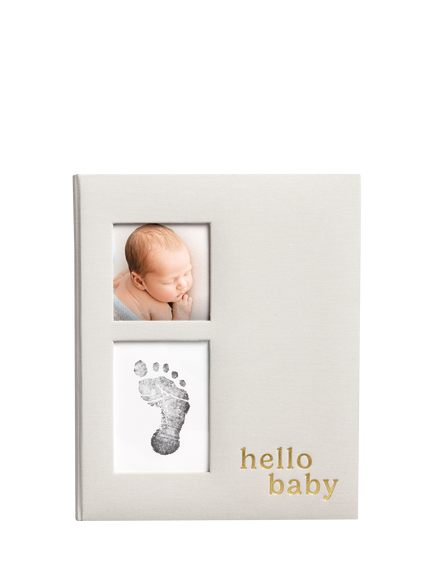 Pearhead Hello Baby Memory Book, Grey