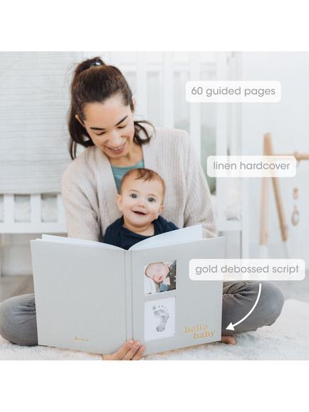 Pearhead Hello Baby Memory Book - view 2, Grey