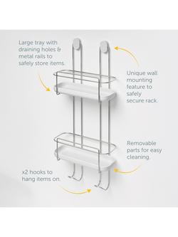 ReBorn Recycled Plastic Hanging Shower Caddy, Light Stone - view 2, Light Stone