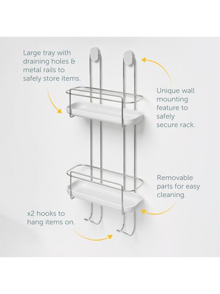 ReBorn Recycled Plastic Hanging Shower Caddy, Light Stone - view 2, Light Stone