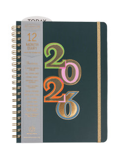 DesignWorks Ink Colour Block 2026 Diary, Teal