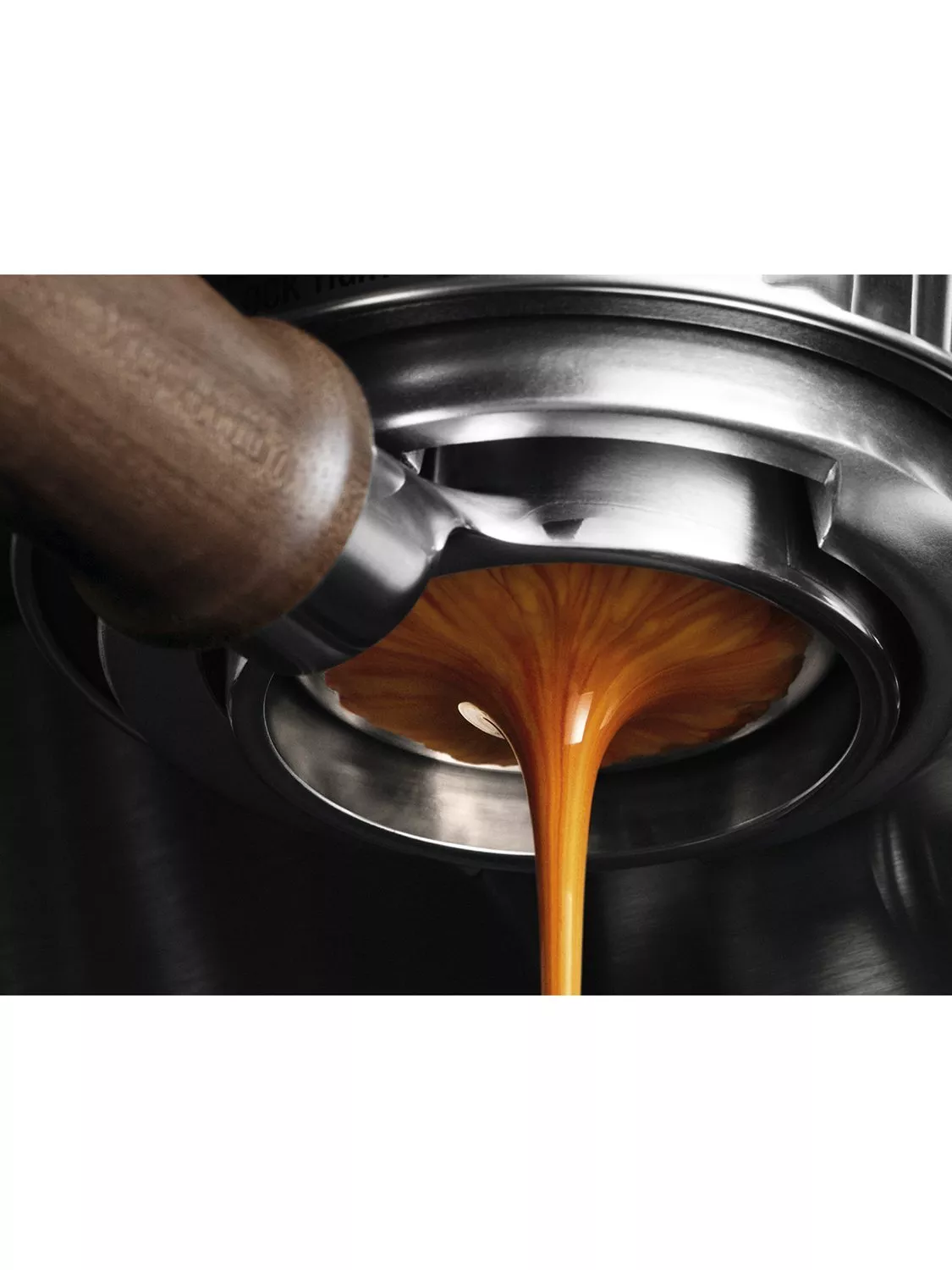 Porte-filtre Nu (sans Fond) Sage 54 Mm - Poignée Noyer - Pour Observation Extraction Espresso - 5
