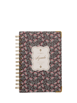 DesignWorks Ink Floral Undated Planner, Red, Red