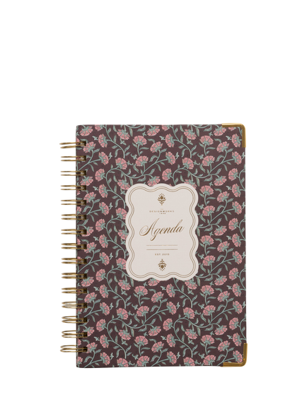 DesignWorks Ink Floral Undated Planner, Red, Red
