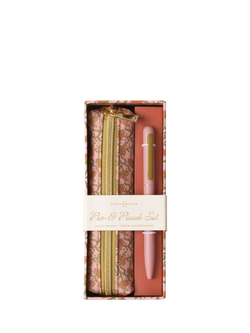 DesignWorks Ink Vintage Floral Pen & Pouch Set, Red - view 2, Red