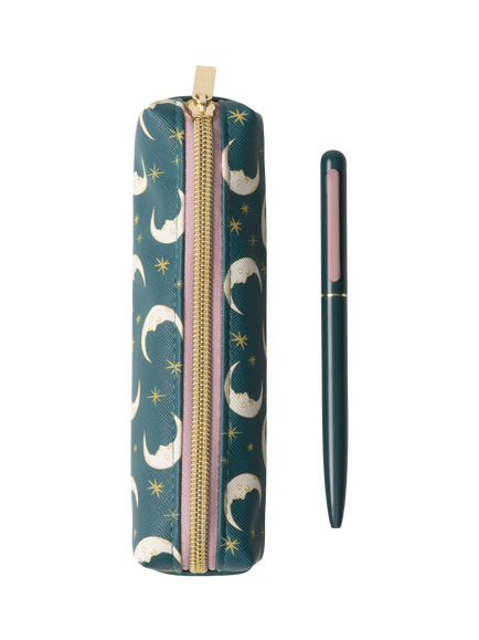 DesignWorks Ink Moon Pen & Pouch Set, Green - view 2, Green