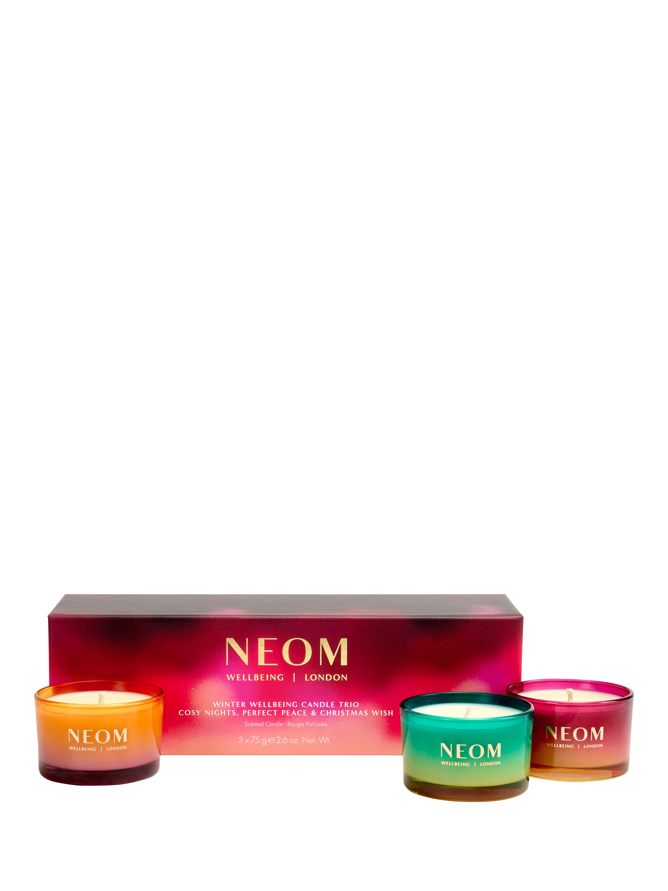 NEOM Wellbeing London Winter Wellbeing Scented Candle Gift Set