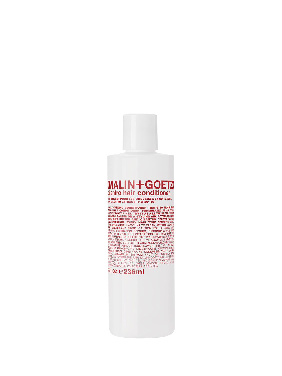 Product image 1 of 1, which shows MALIN + GOETZ Cilantro Hair Conditioner, 236ml
