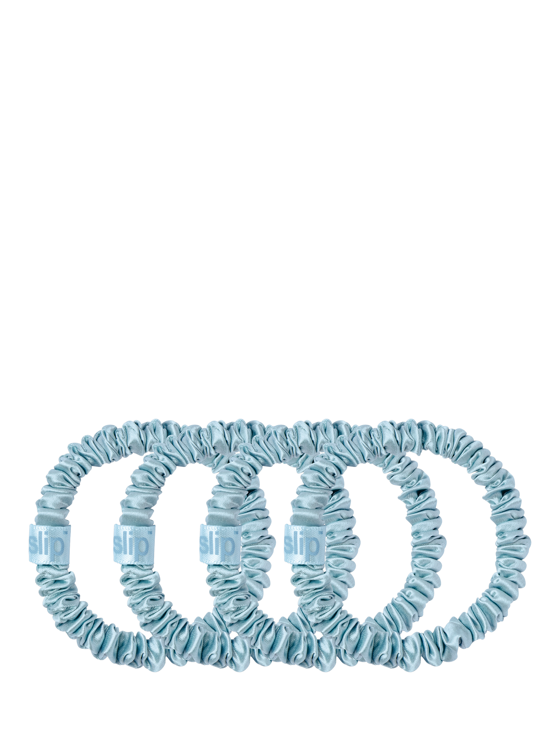 Product image 1 of 2, which shows Slip® Pure Silk Skinny Scrunchies, Blue